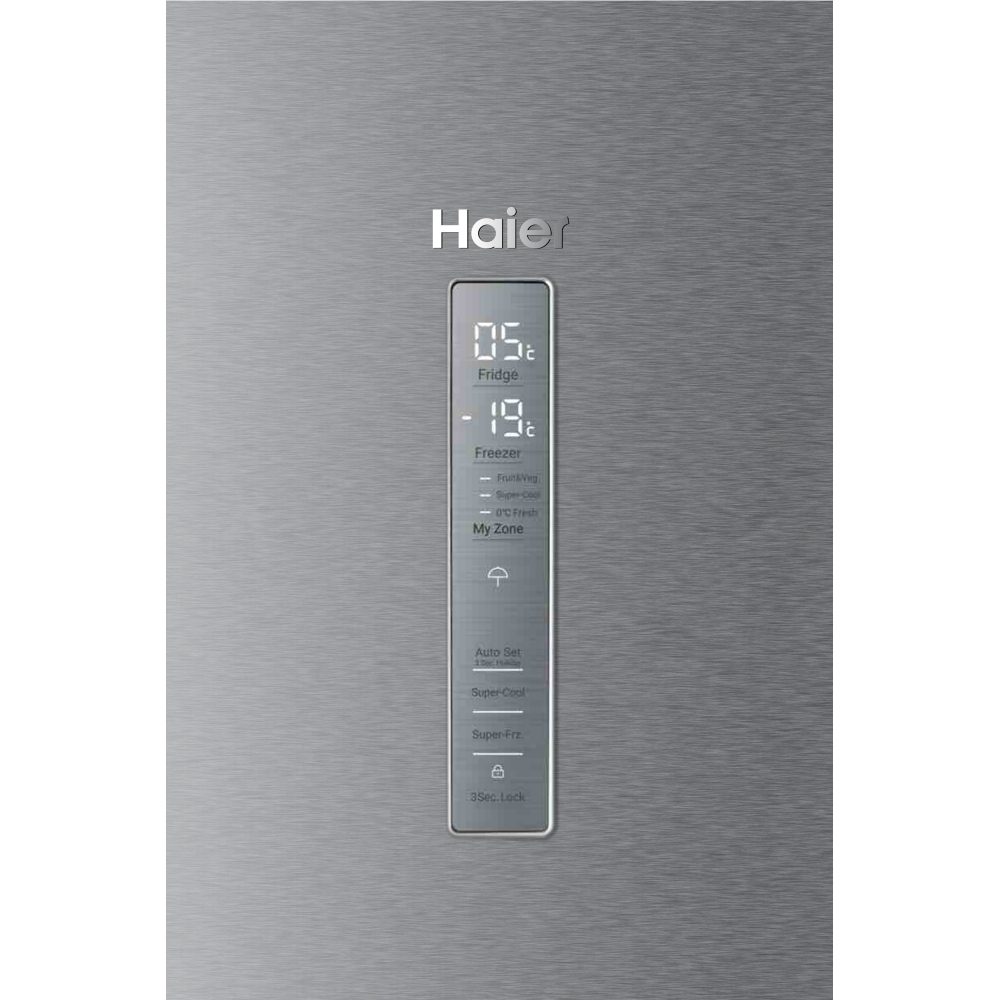 Haier HTR3619FWMP 3D Series 3 60cm MyZone Frost Free Fridge Freezer With Water – SILVER