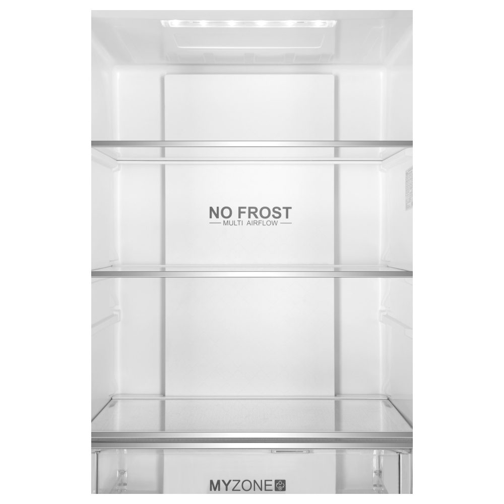 Haier 60cm Series 5 MyZone Frost Free Fridge Freezer With Water HTR5619FWMI – SILVER