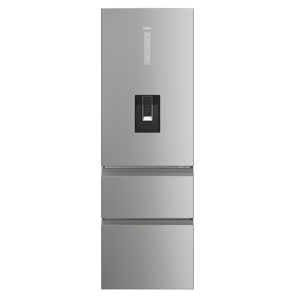 Haier 60cm Series 5 Frost Free Fridge Freezer With Water Dispenser HTW5618DWMG – Stainless Steel