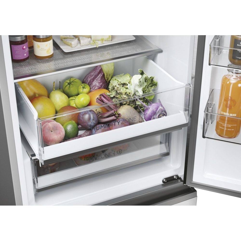 Haier 60cm Series 5 Frost Free Fridge Freezer With Water Dispenser HTW5618DWMG – Stainless Steel