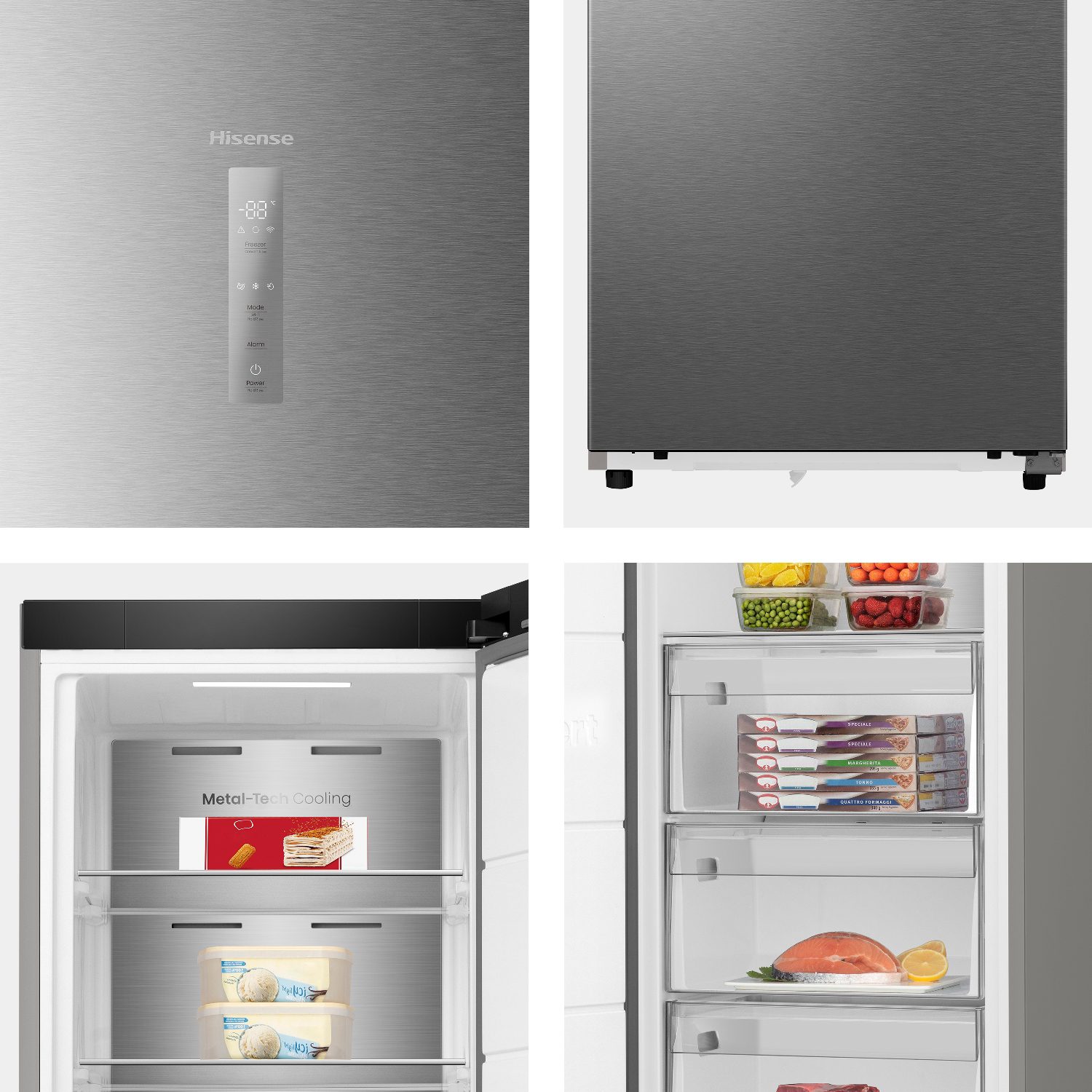 Hisense 60cm Frost Free KitchenFit Freezer FT3K310SAIE – Silver