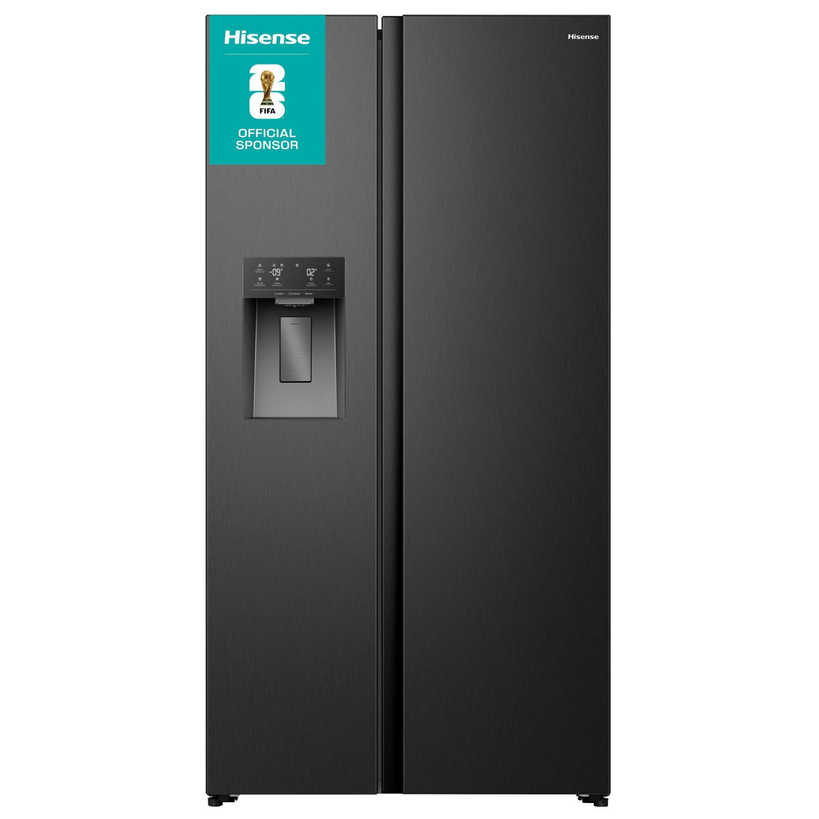 Hisense American Style Fridge Freezer Ice & Water Non Plumbed RS5P528STBE – Black