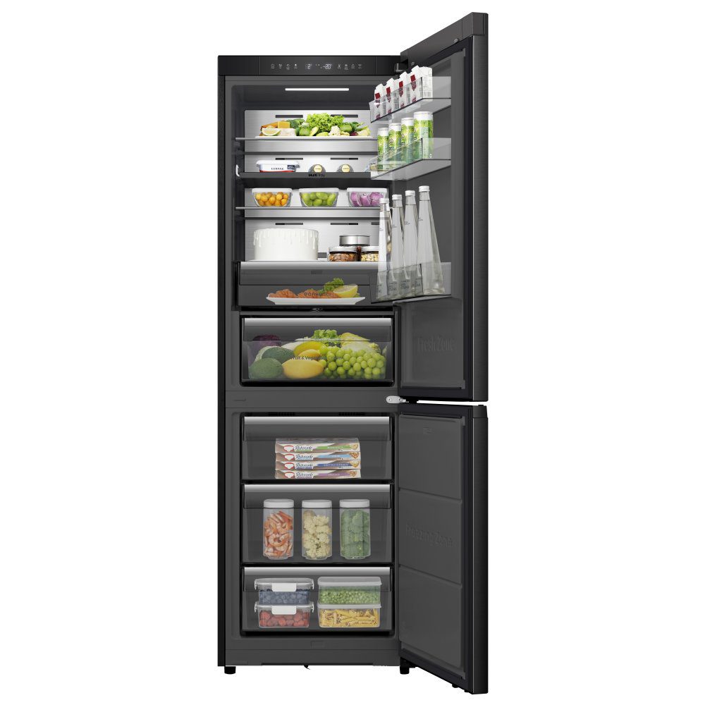 Hisense 60cm Frost Free KitchenFit Fridge Freezer RB5K330GSFC – Black Steel