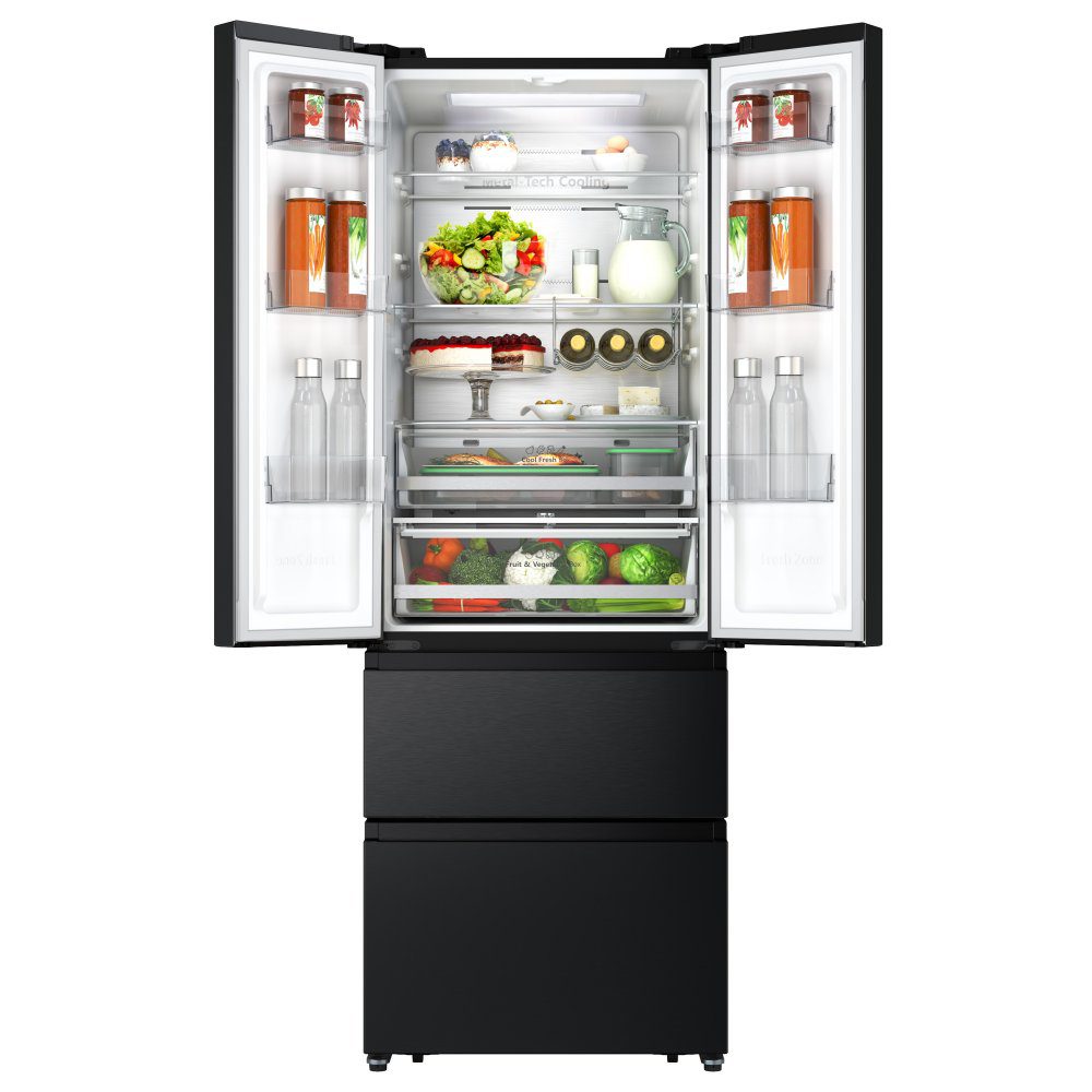 Hisense 70cm Frost Free Fridge Freezer RF632N4AFC1 – Black