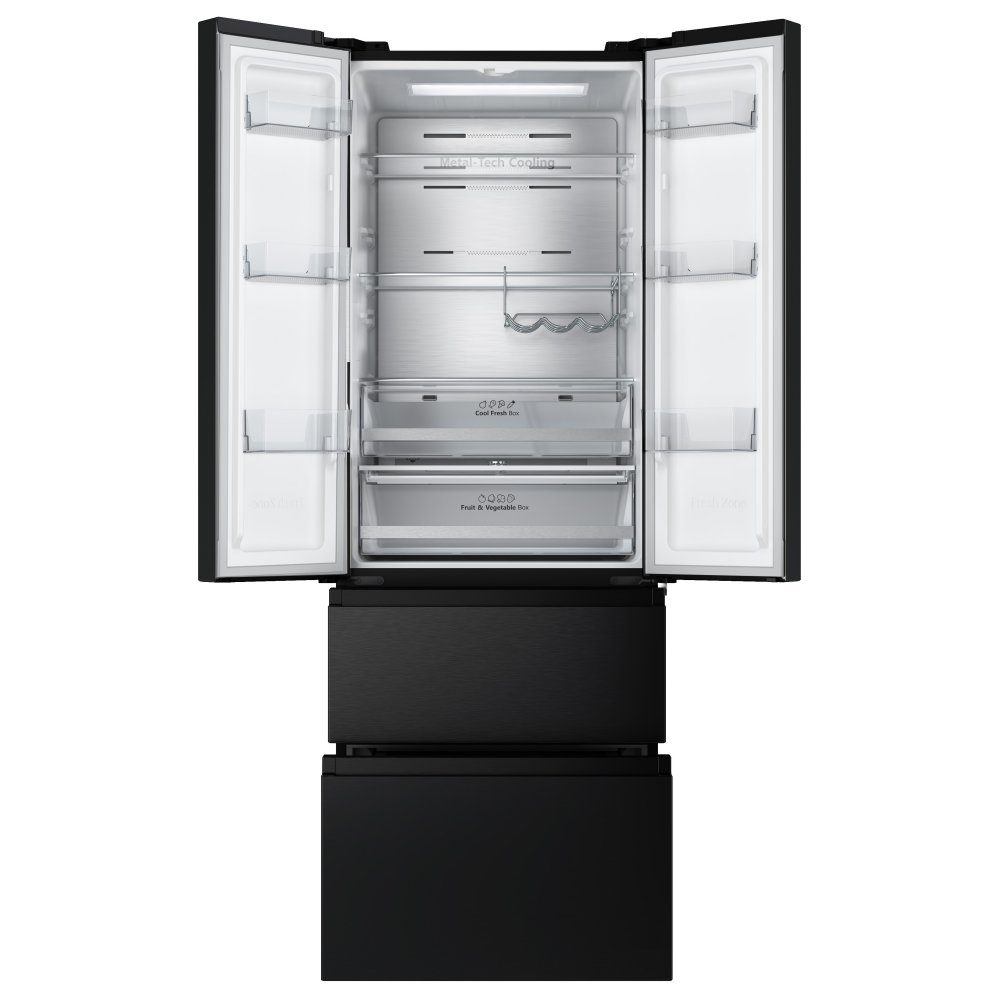 Hisense 70cm Frost Free Fridge Freezer RF632N4AFC1 – Black