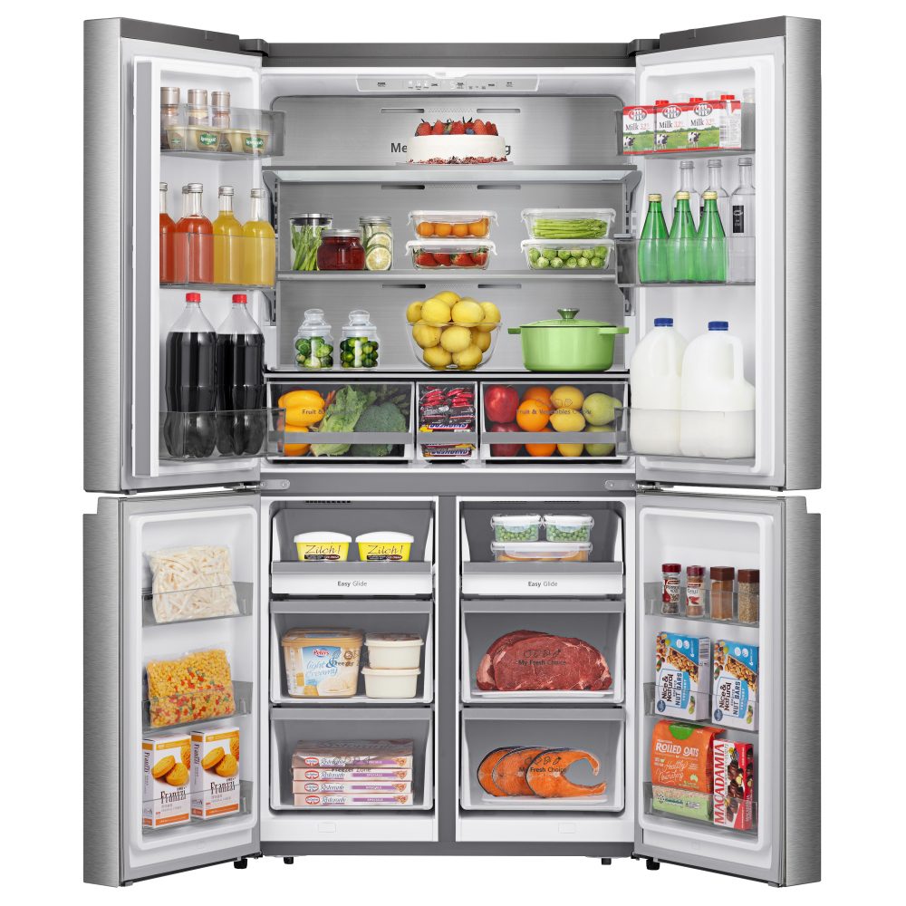 Hisense PureFlat Infinite Four Door Fridge Freezer RQ758N4SASE – SILVER