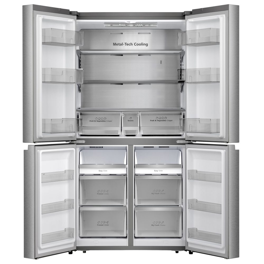 Hisense PureFlat Infinite Four Door Fridge Freezer RQ758N4SASE – SILVER