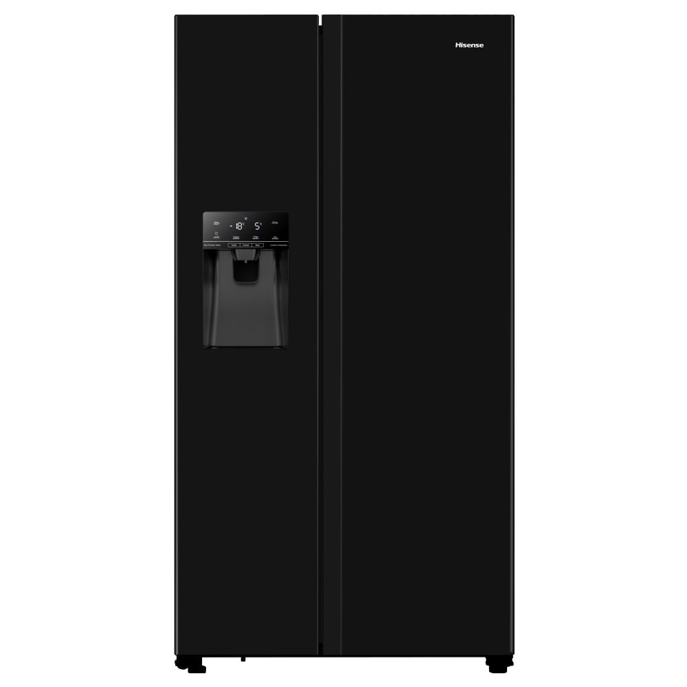 Hisense American Style Fridge Freezer Ice & Water Non Plumbed RS694N4TBE – Black