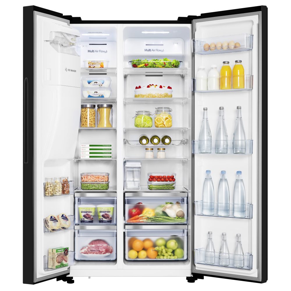 Hisense American Style Fridge Freezer Ice & Water Non Plumbed RS694N4TBE – Black