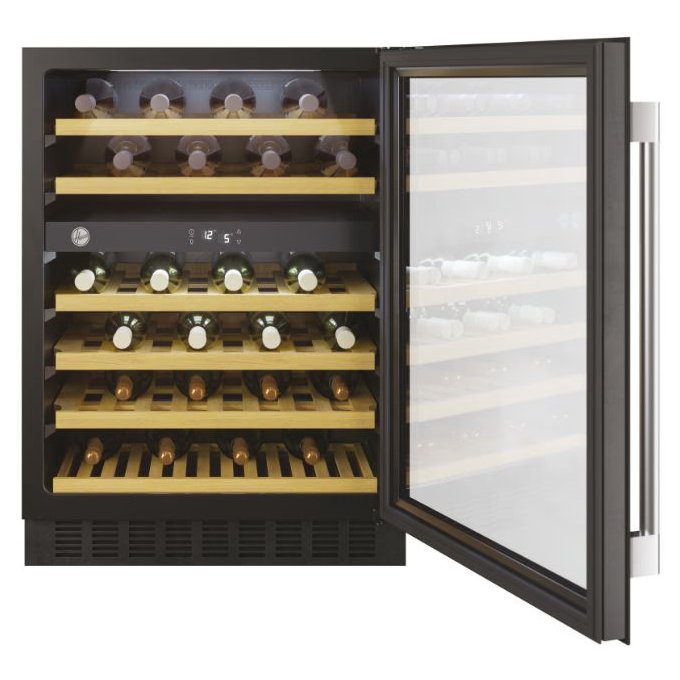 Hoover 60cm Undercounter Dual Zone Wine Cooler HWCB 60D UKBM/N – BLACK