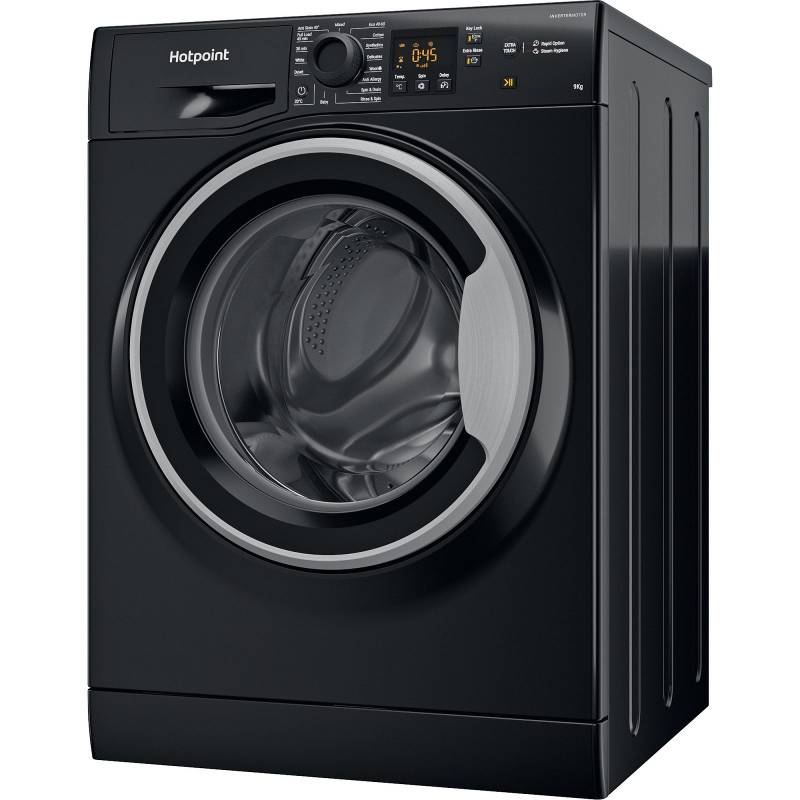Hotpoint 9kg Freestanding Washing Machine 1400rpm NSWF946BSUK - Black