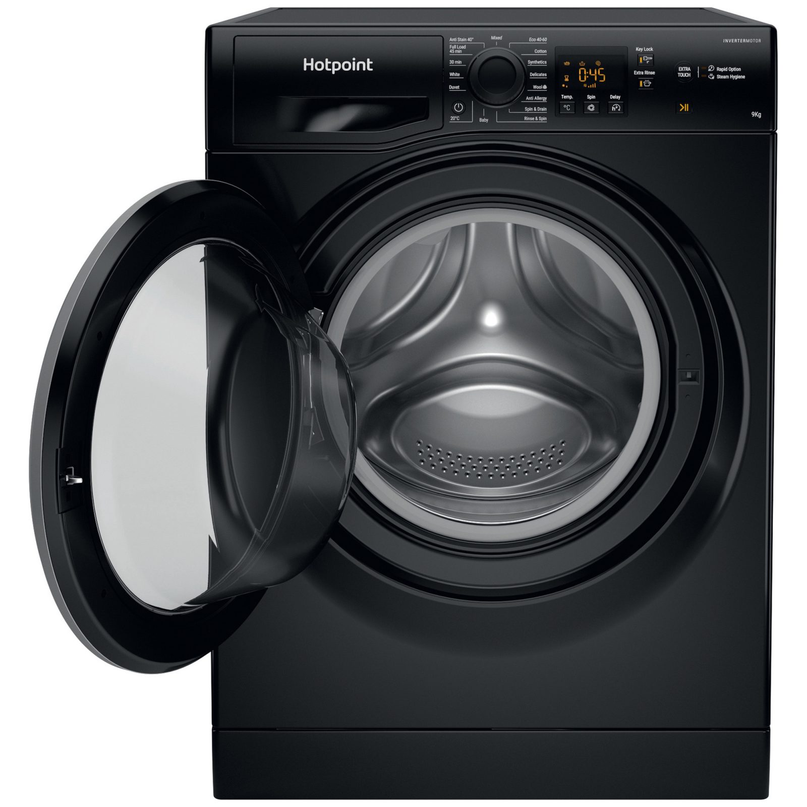Hotpoint 9kg Freestanding Washing Machine 1400rpm NSWF946BSUK - Black