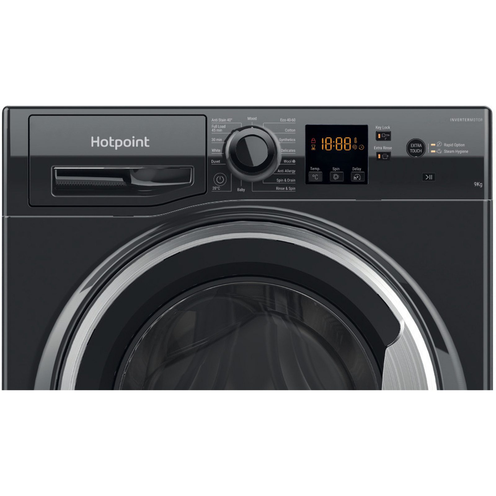 Hotpoint 9kg Freestanding Washing Machine 1400rpm NSWF946BSUK - Black
