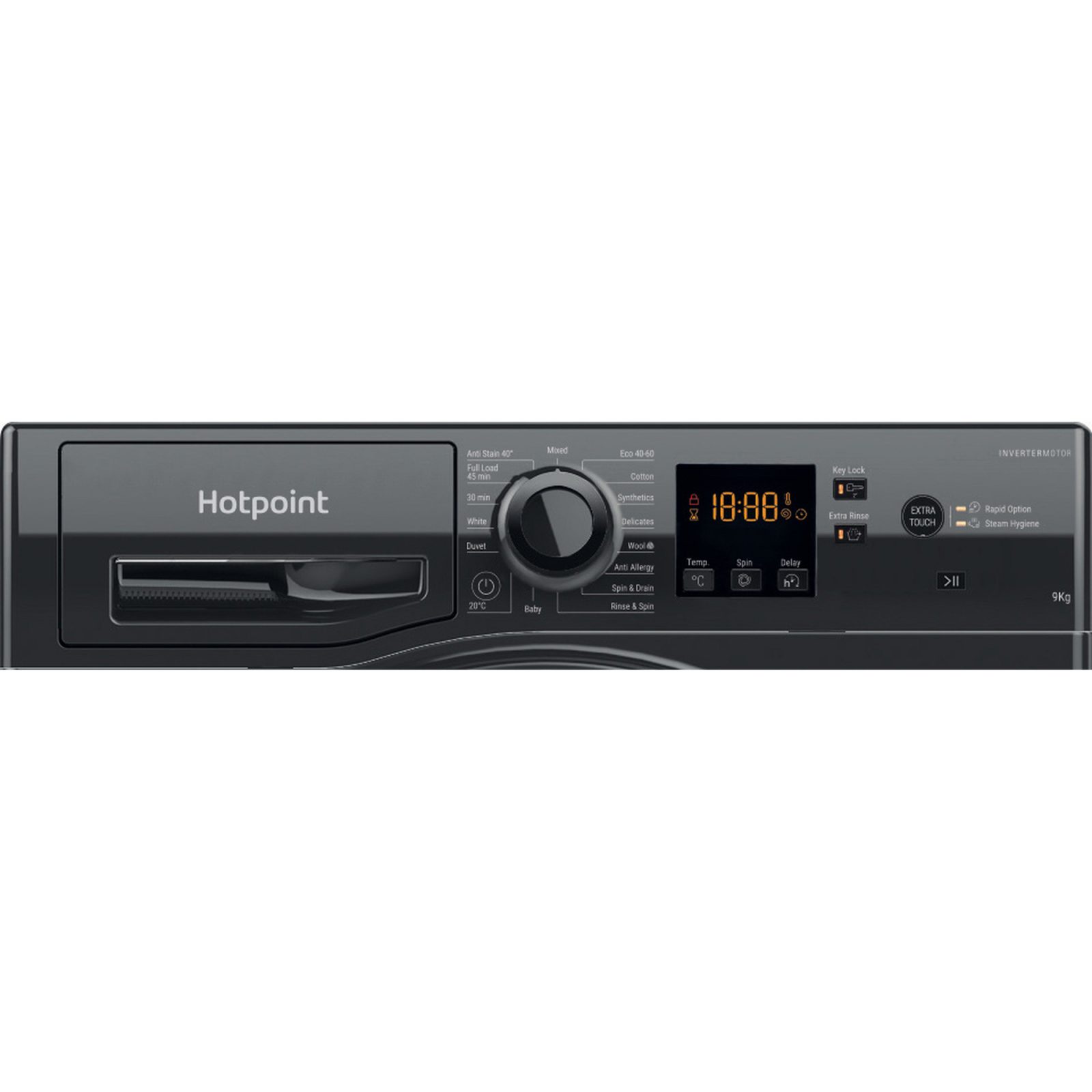 Hotpoint 9kg Freestanding Washing Machine 1400rpm NSWF946BSUK - Black