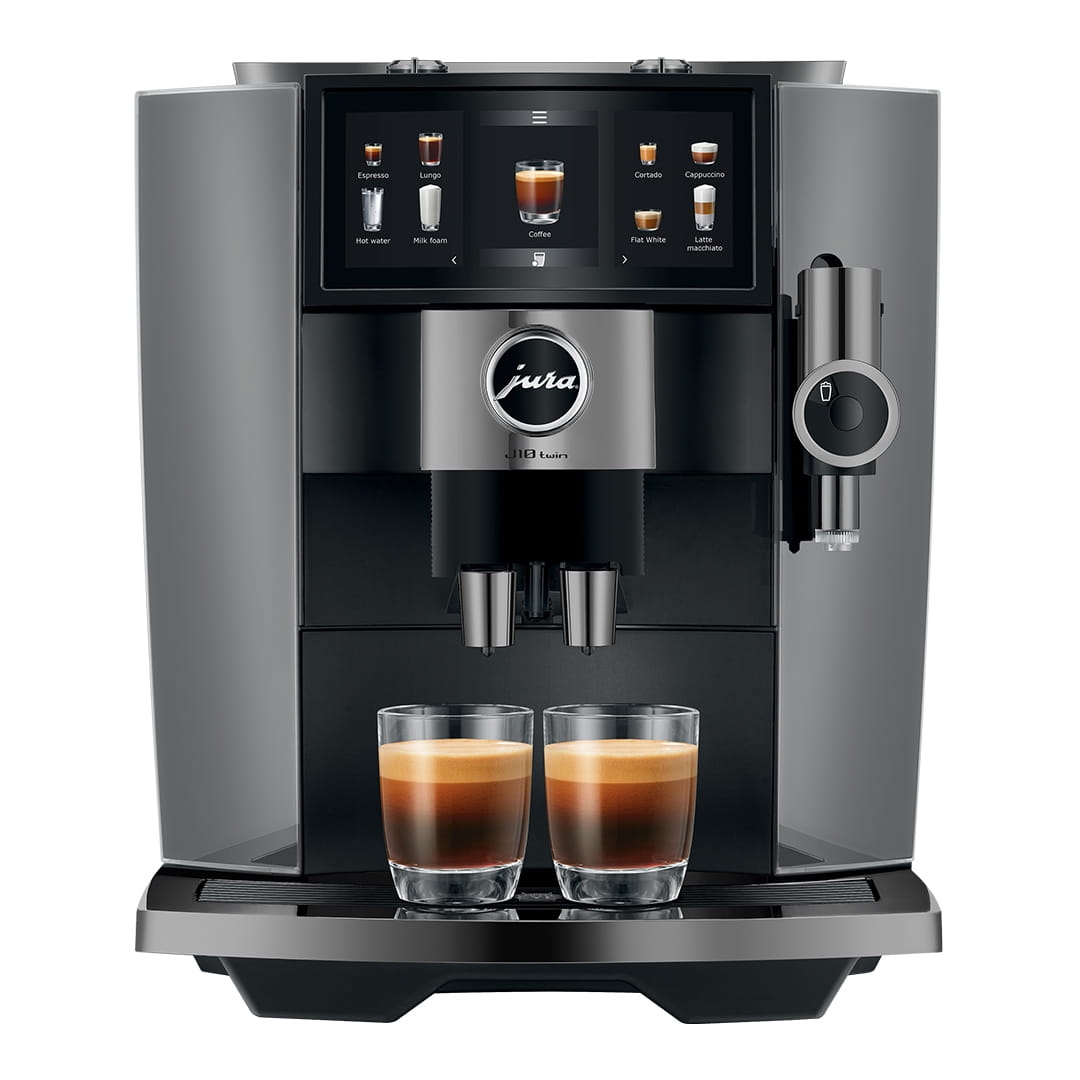 Jura J10 Twin Freestanding Fully Automatic Bean To Cup Coffee Machine 15723 – Diamond Onyx
