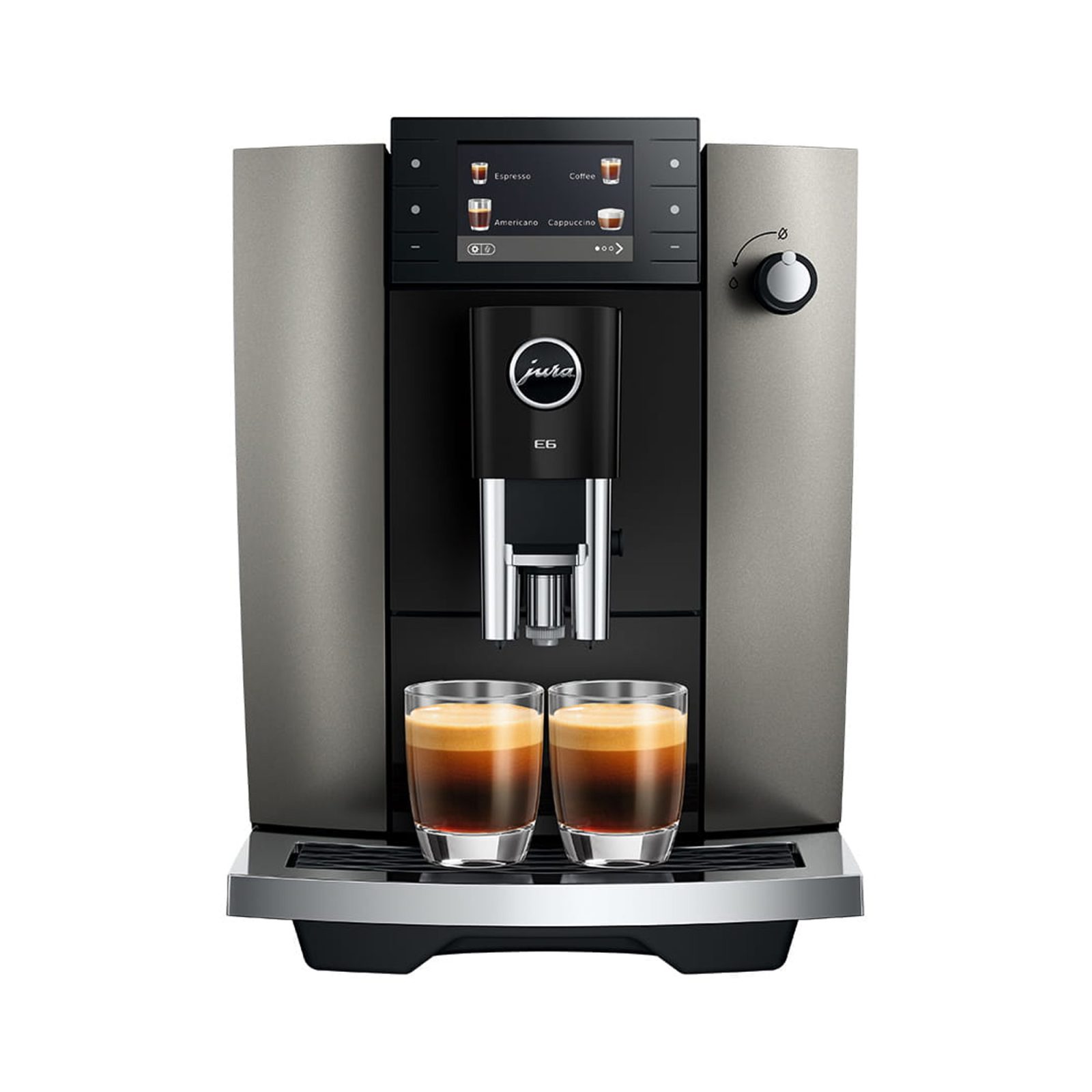 Jura E6 Freestanding Bean To Cup Coffee Machine 15854 – Dark Inox