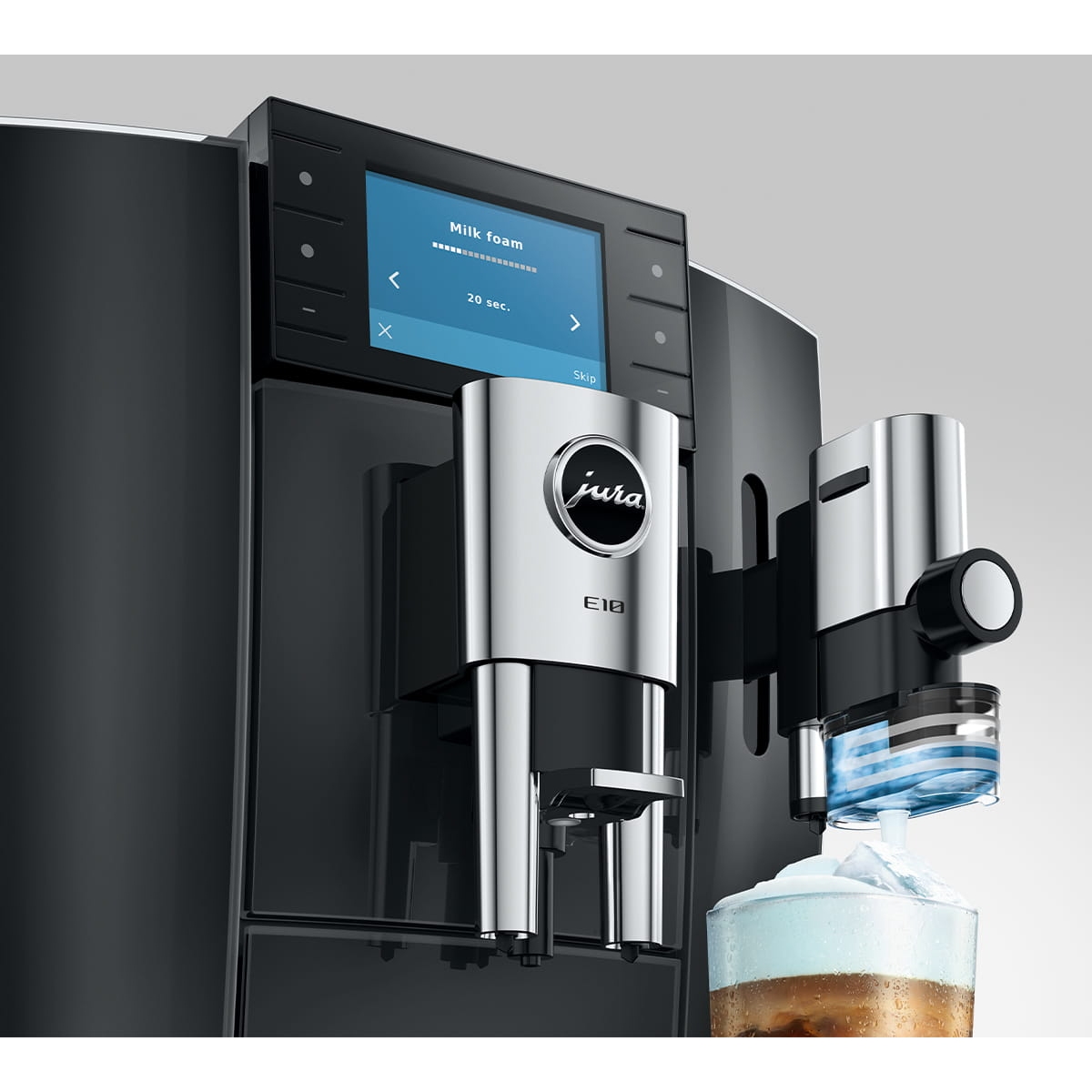 Jura E10 Freestanding Fully Automatic Bean To Cup Coffee Machine 15855 – Diamond Black