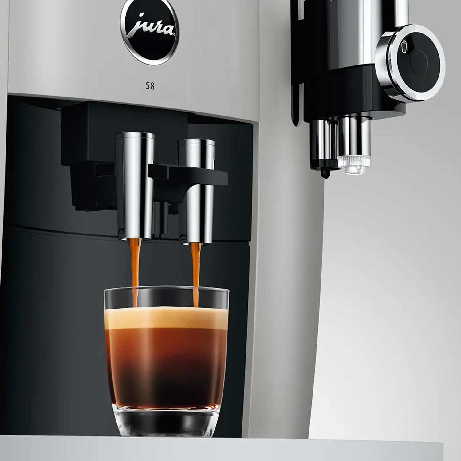 Jura S8 Fully Automatic Freestanding Bean To Cup Coffee Machine 15483 – Platinum