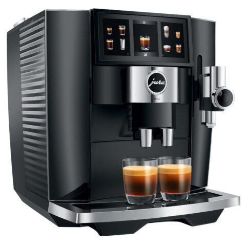 Jura J8 Twin Freestanding Fully Automatic Bean To Cup Coffee Machine 15659 – Diamond Black