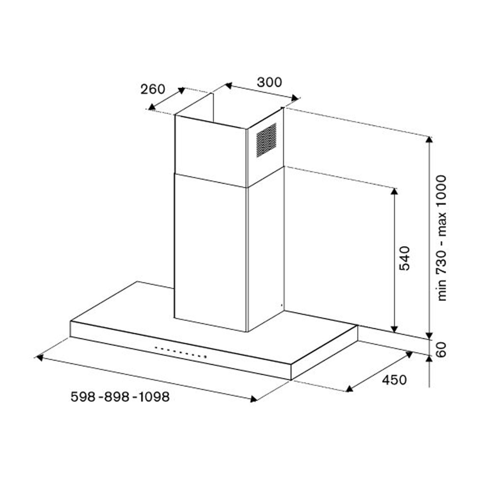 Bertazzoni 90cm Master Series Chimney Hood KT90P1NEV – Black