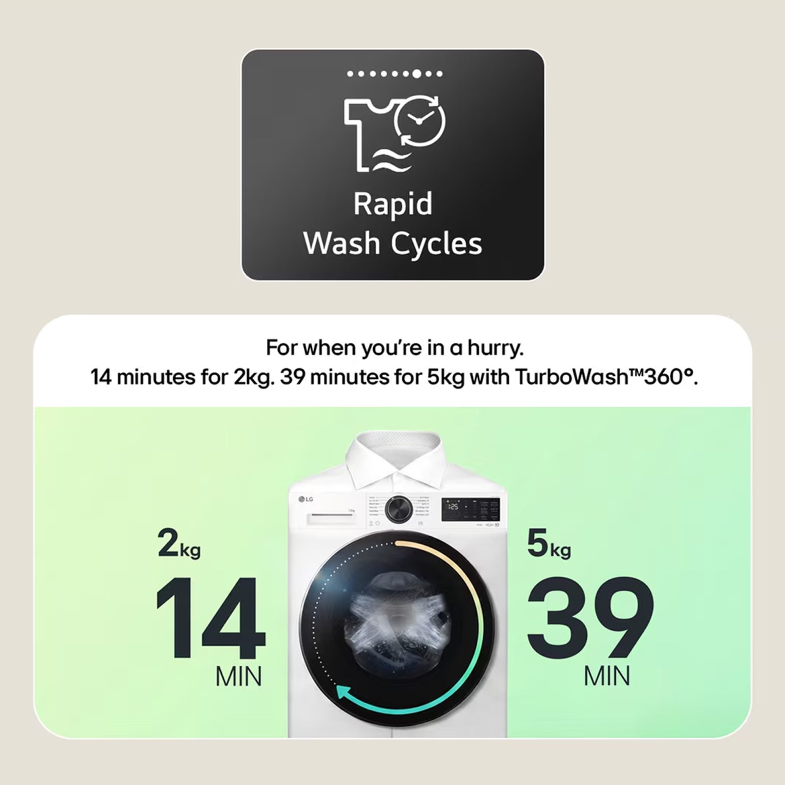LG 13kg Series 5 AI Direct Drive Freestanding Washing Machine 14F4X5013TBB - Black