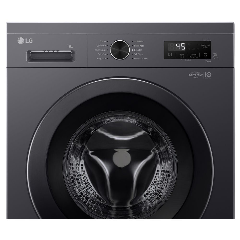 LG 9kg Steam Washing Machine F4X1009NMK – Slate Grey