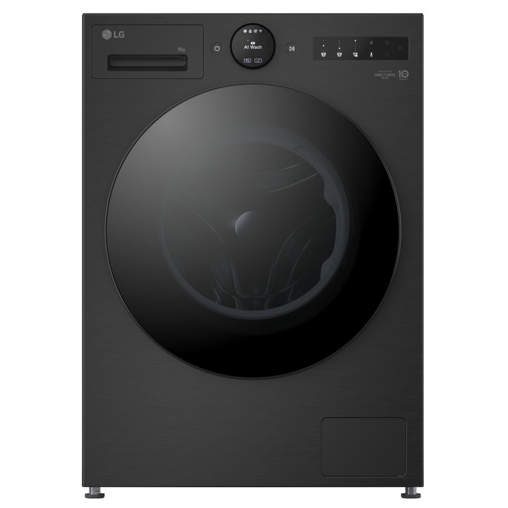 LG Series 7 AI Direct Drive 9kg 1400 Spin Washing Machine F4X7009TBB – Matte Black