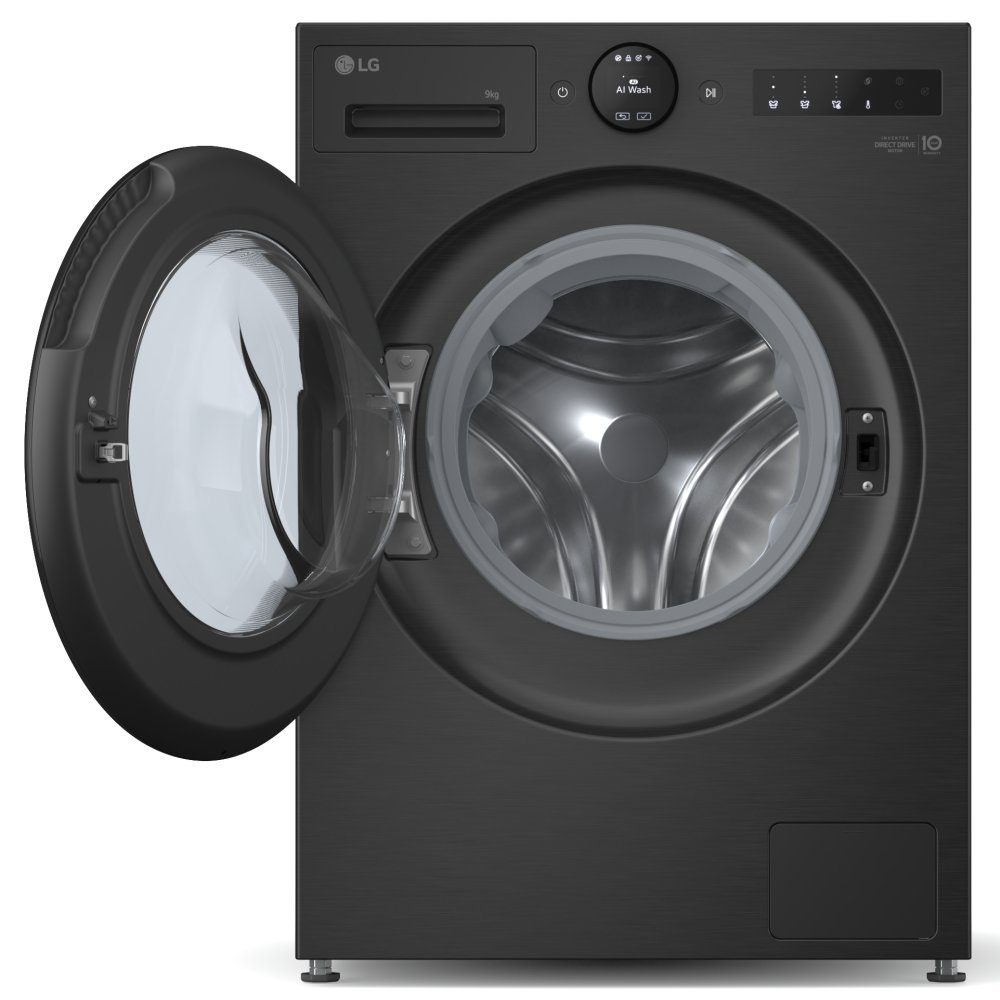 LG Series 7 AI Direct Drive 9kg 1400 Spin Washing Machine F4X7009TBB – Matte Black