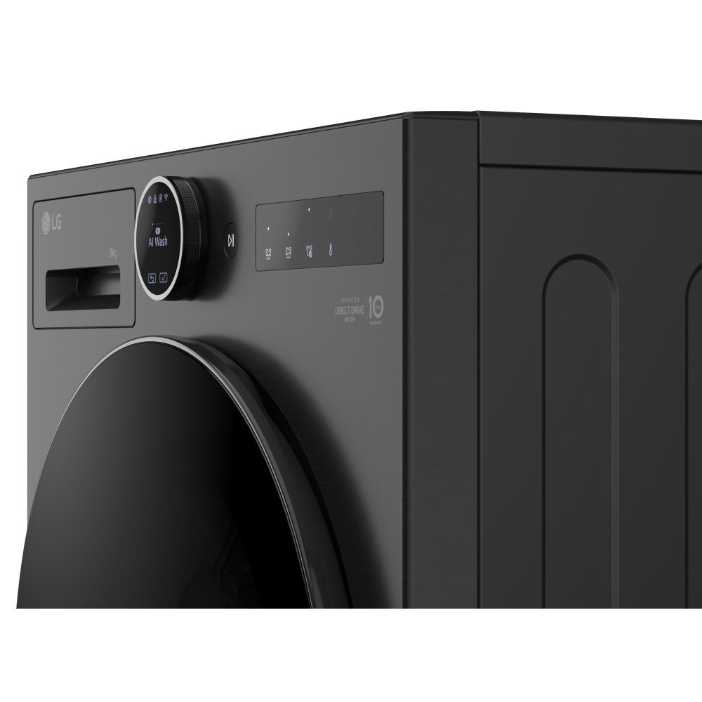 LG Series 7 AI Direct Drive 9kg 1400 Spin Washing Machine F4X7009TBB – Matte Black