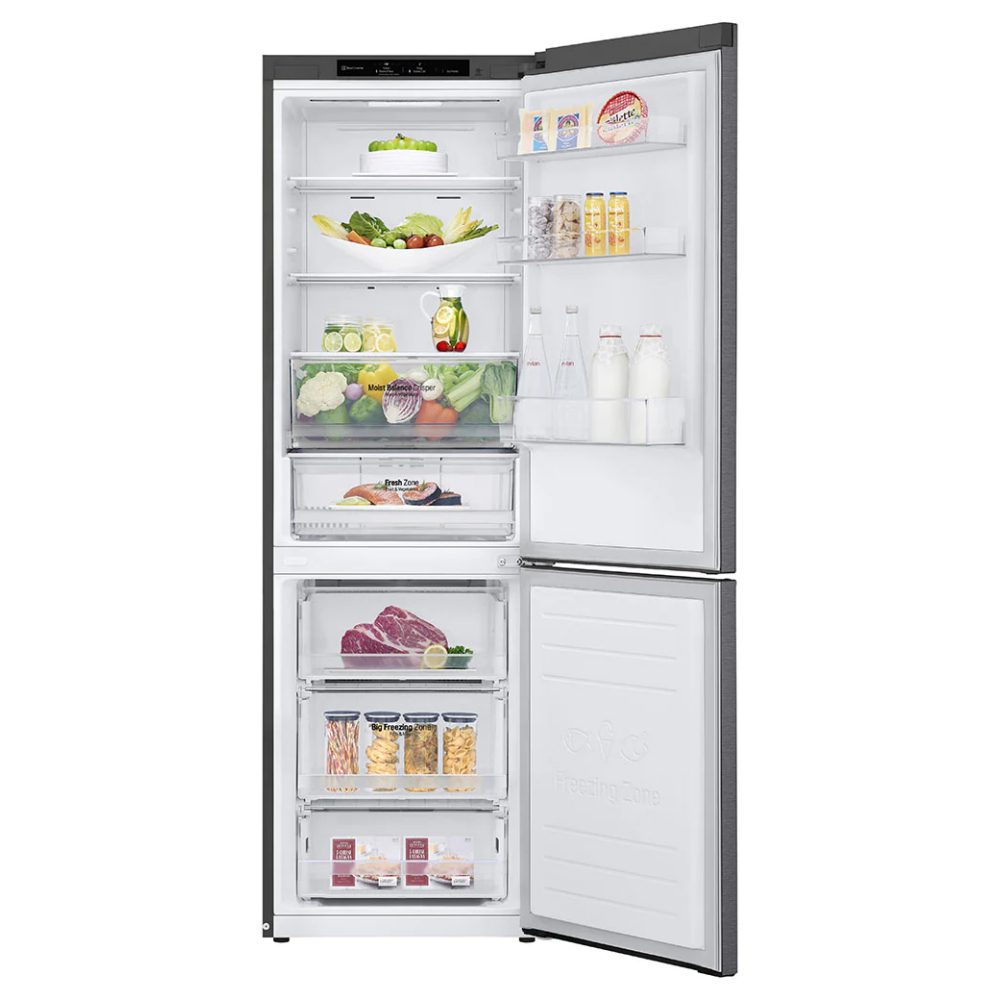 LG 60cm Frost Free Fridge Freezer GBB61DSJEN – GRAPHITE