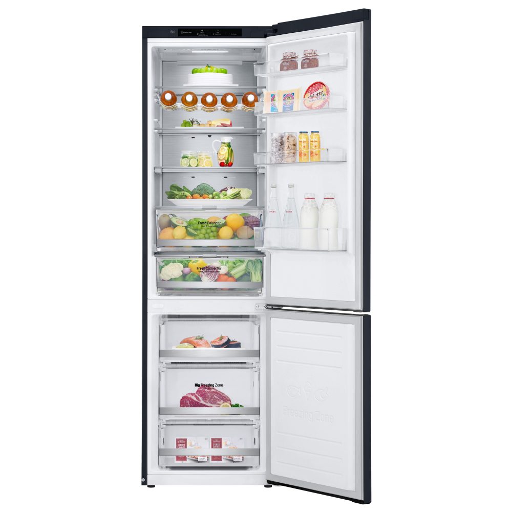 LG 60cm Frost Free Fridge Freezer GBB92MCBAP – BLACK STEEL