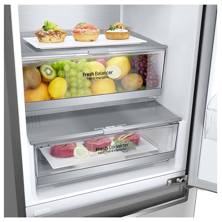 LG 60cm Frost Free Fridge Freezer GBB92STAXP – STAINLESS STEEL