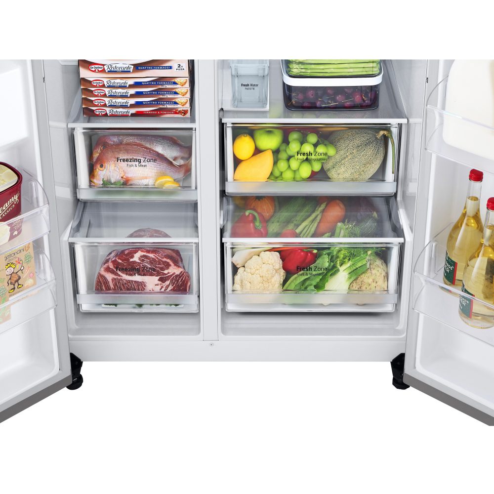 LG American Style Fridge Freezer With Ice & Water Non Plumbed GSLD81PZRD – STAINLESS STEEL