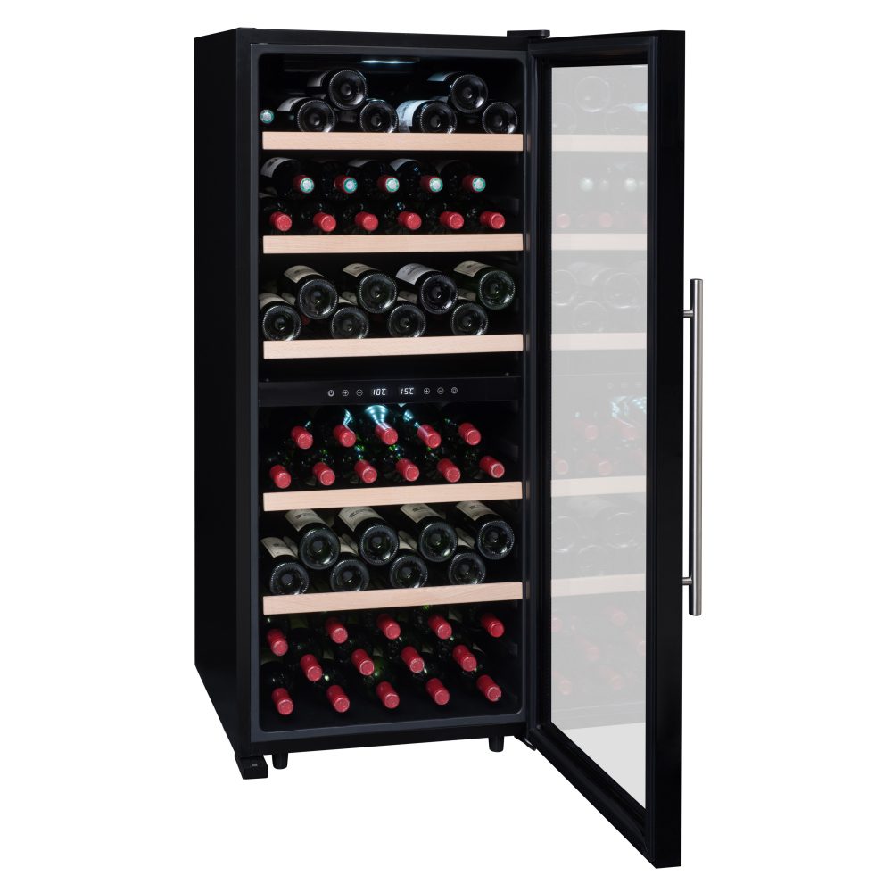 La Sommeliere 55cm Freestanding Dual Zone Wine Cooler SLS102DZ – BLACK