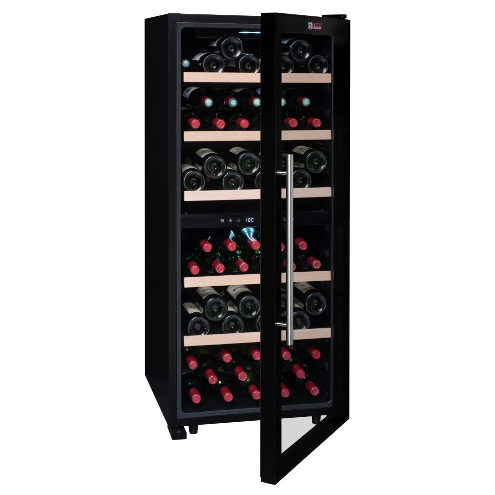 La Sommeliere 55cm Freestanding Dual Zone Wine Cooler SLS102DZ – BLACK