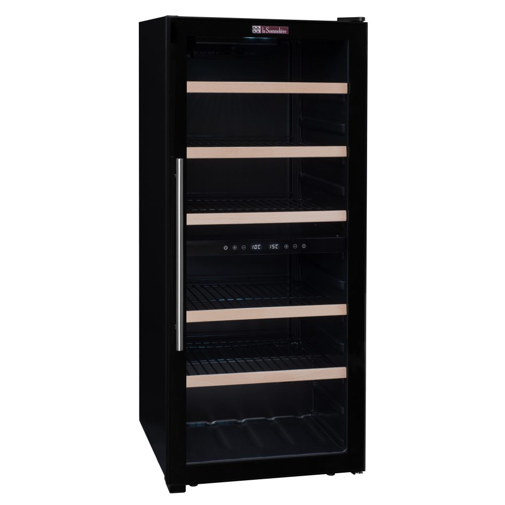 La Sommeliere 55cm Freestanding Dual Zone Wine Cooler SLS102DZ – BLACK