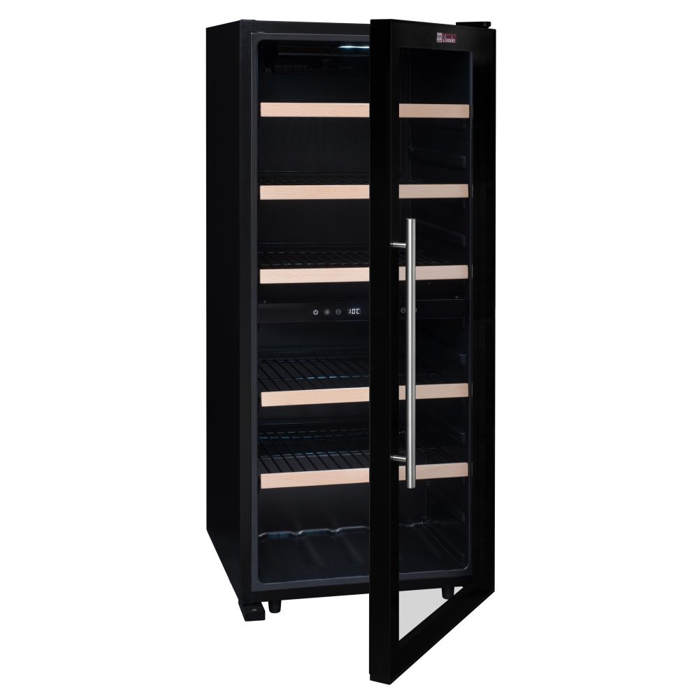 La Sommeliere 55cm Freestanding Dual Zone Wine Cooler SLS102DZ – BLACK