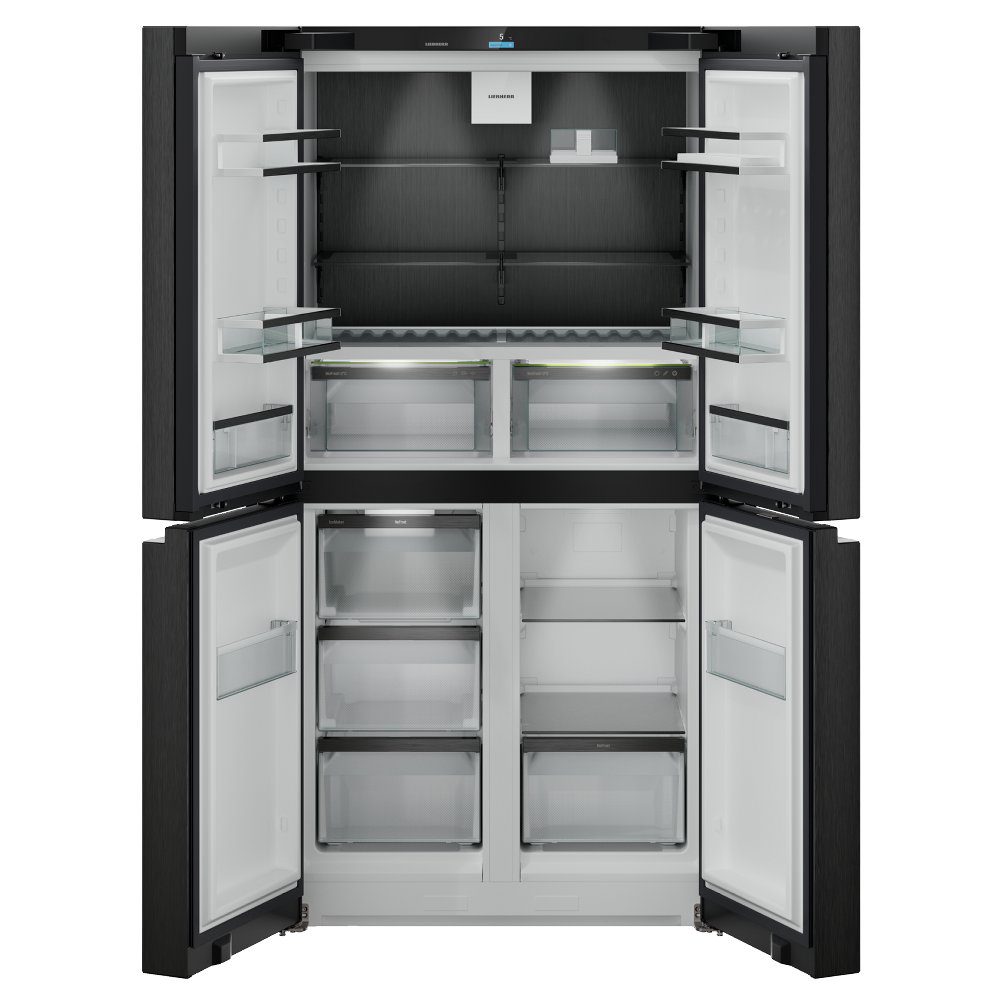 Liebherr Plus Four Door BioFresh Fridge Freezer With Ice Maker MBBSDI9024 – BLACK STEEL