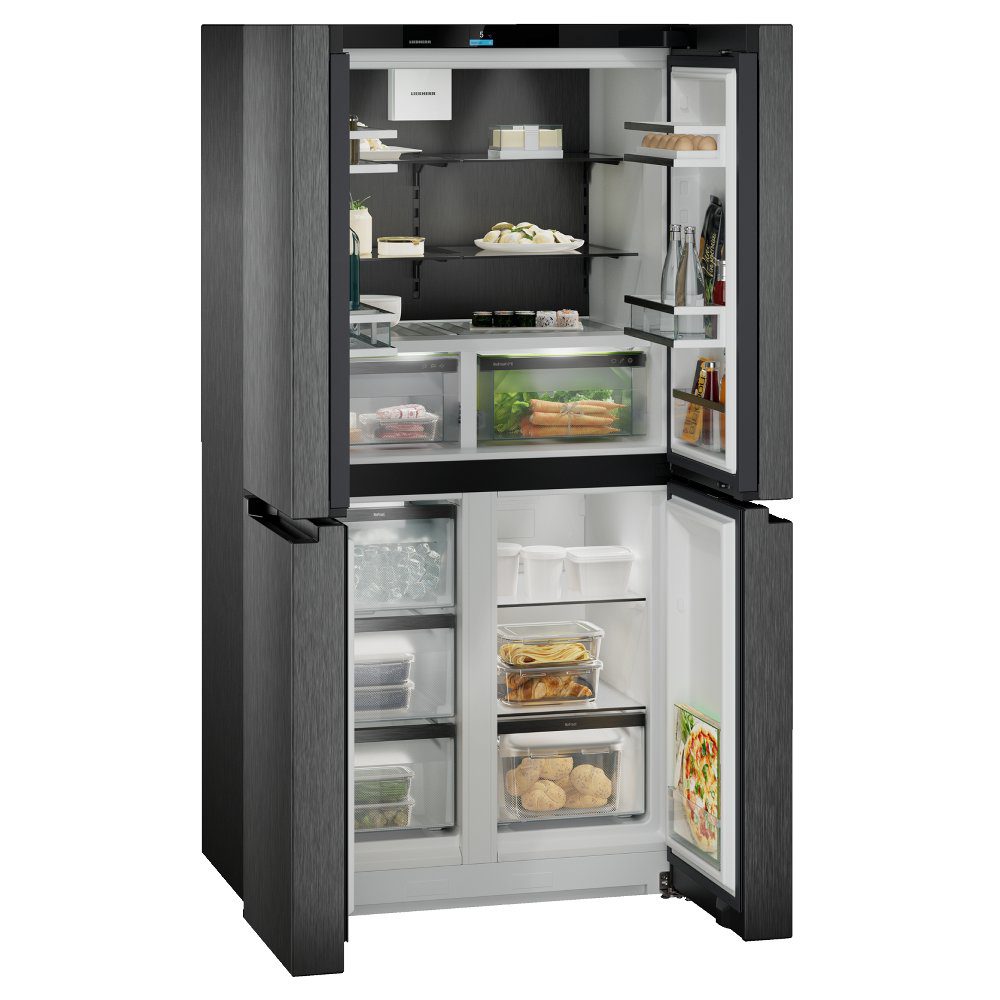 Liebherr Plus Four Door BioFresh Fridge Freezer With Ice Maker MBBSDI9024 – BLACK STEEL