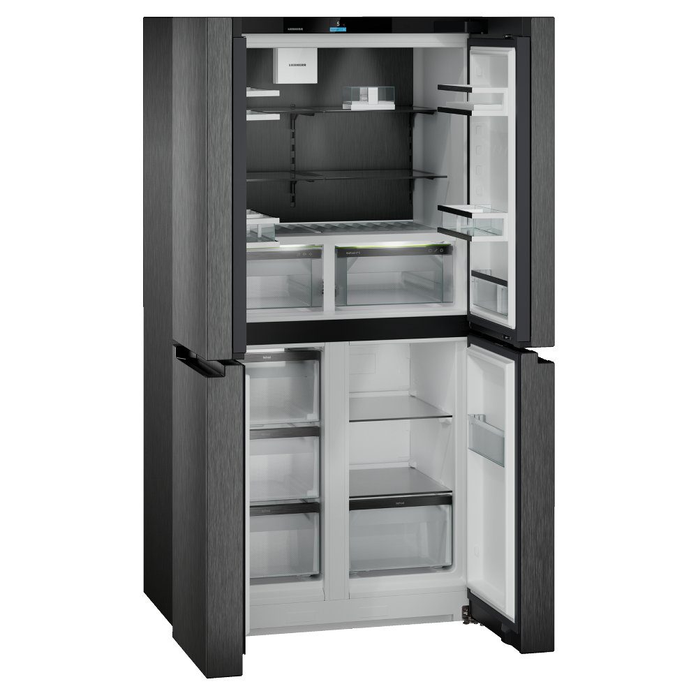 Liebherr Plus Four Door BioFresh Fridge Freezer With Ice Maker MBBSDI9024 – BLACK STEEL