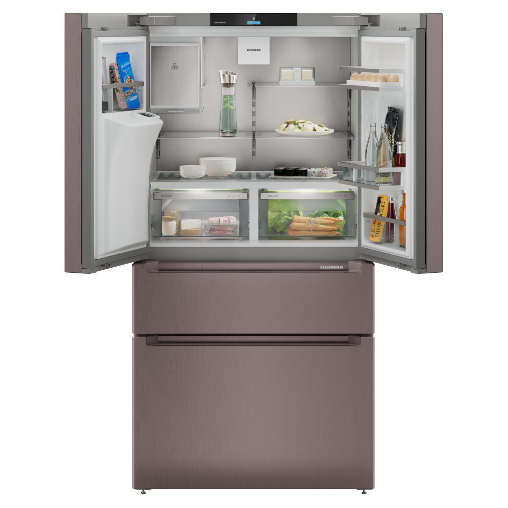 Liebherr Plus French Style BioFresh Fridge Freezer Ice & Water MBTSDI9528 – TERRA STEEL