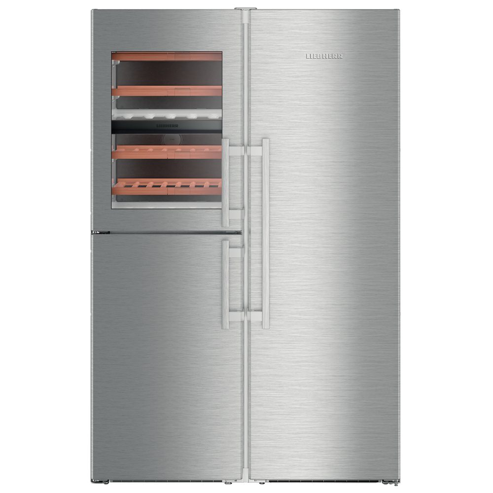 Liebherr 121cm Side By Side Biofresh-Plus Fridge Freezer With Icemaker & Wine Storage SBSES8496 – STAINLESS STEEL