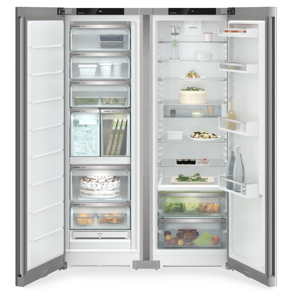 Liebherr 123cm Plus Biofresh Side By Side Fridge Freezer With Icemaker XRFSF5245 – Silver