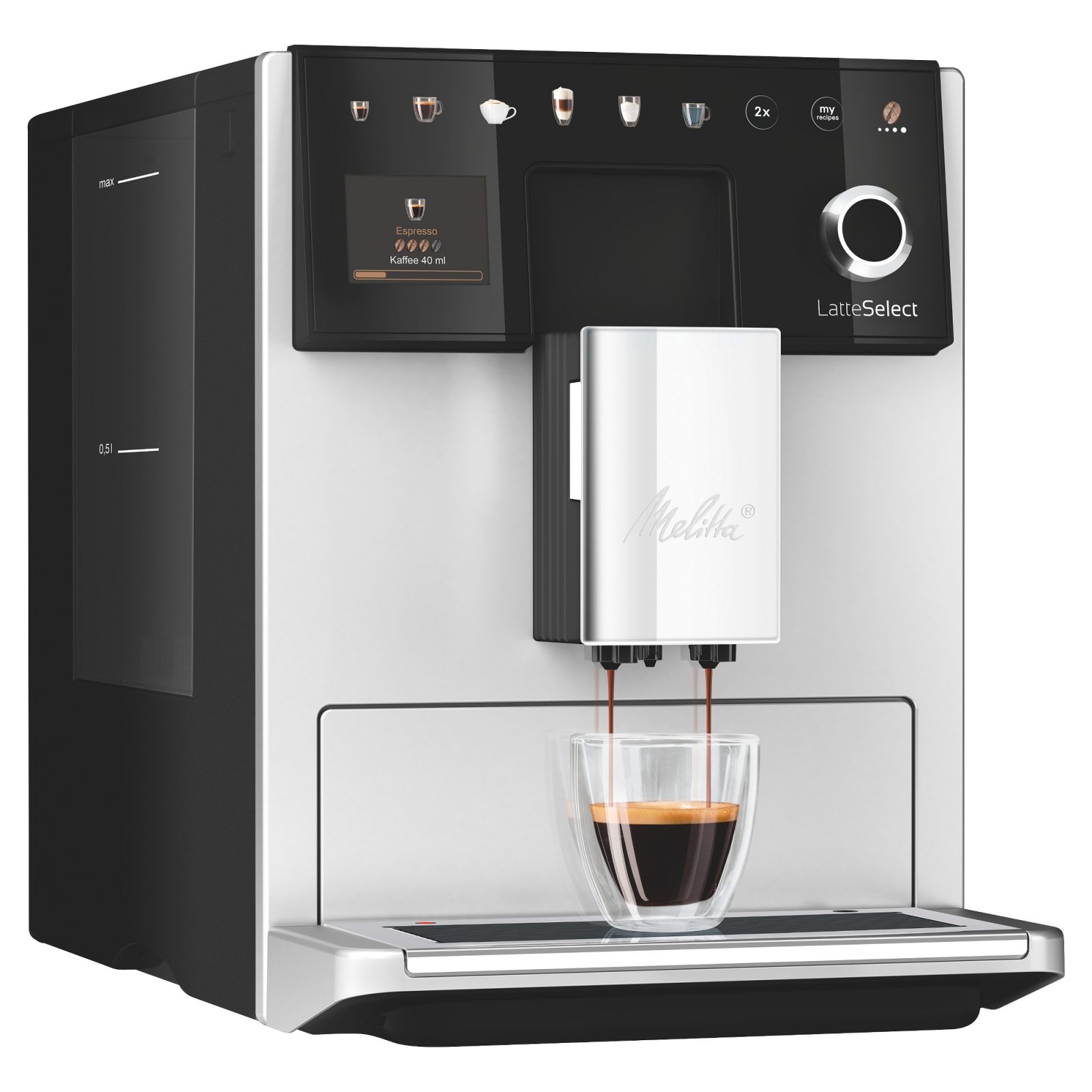 Melitta Silver Latte Select Freestanding Coffee Machine 6781937 – Silver
