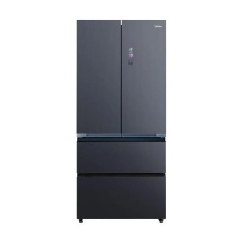 Midea 83.3cm Total No Frost American Style Four Door Fridge Freezer MDRF705BIE70 - Sapphire Glass