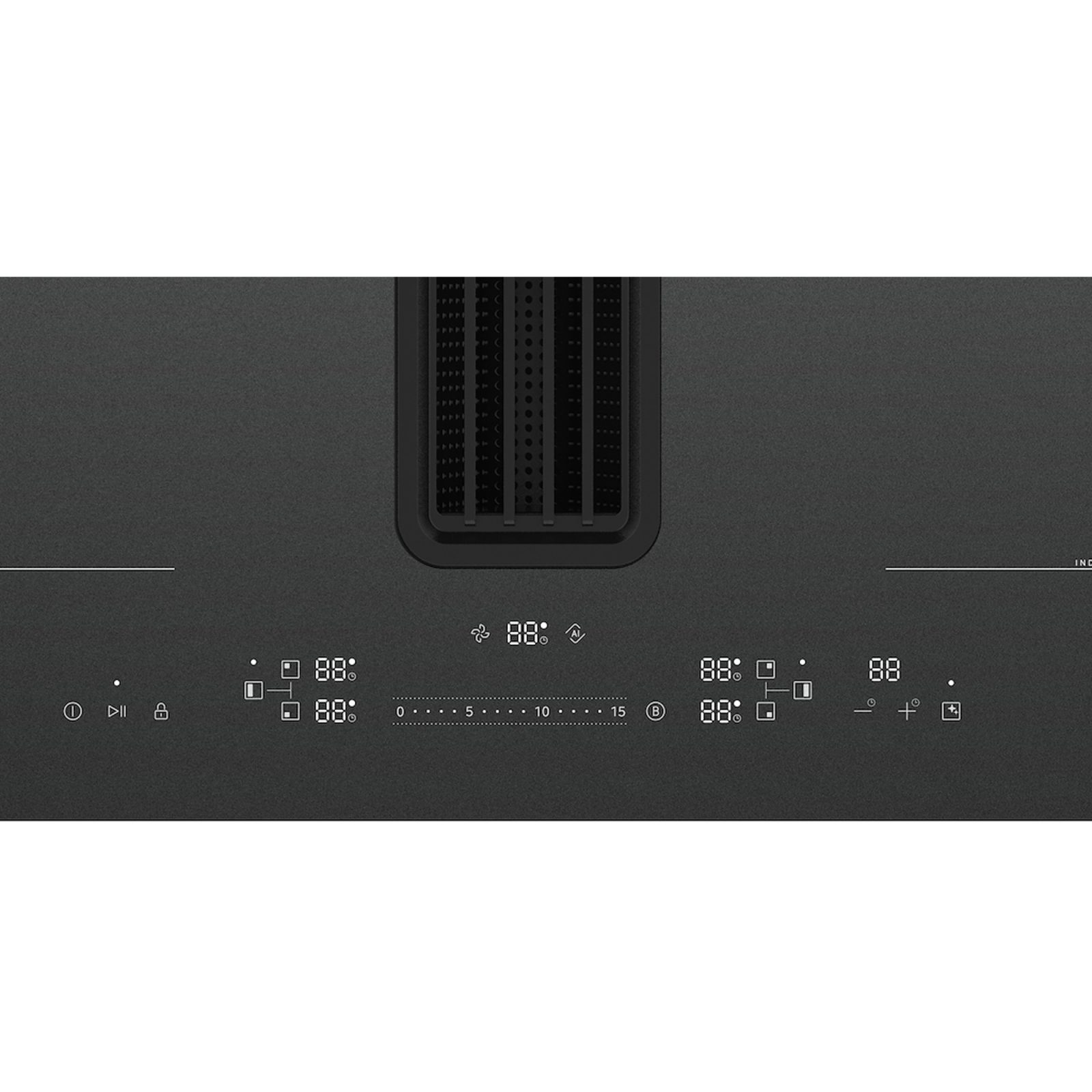 Midea Even Pro 80cm Air Venting Induction Hob MIH7480Y225GKH1 - Black