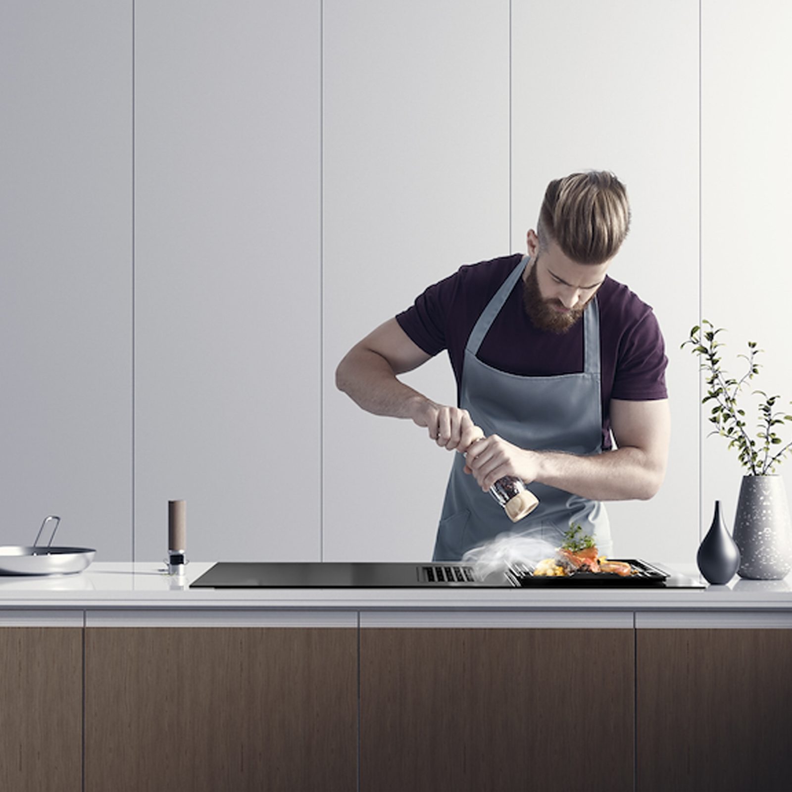 Midea Even Pro 80cm Air Venting Induction Hob MIH7480Y225GKH1 - Black