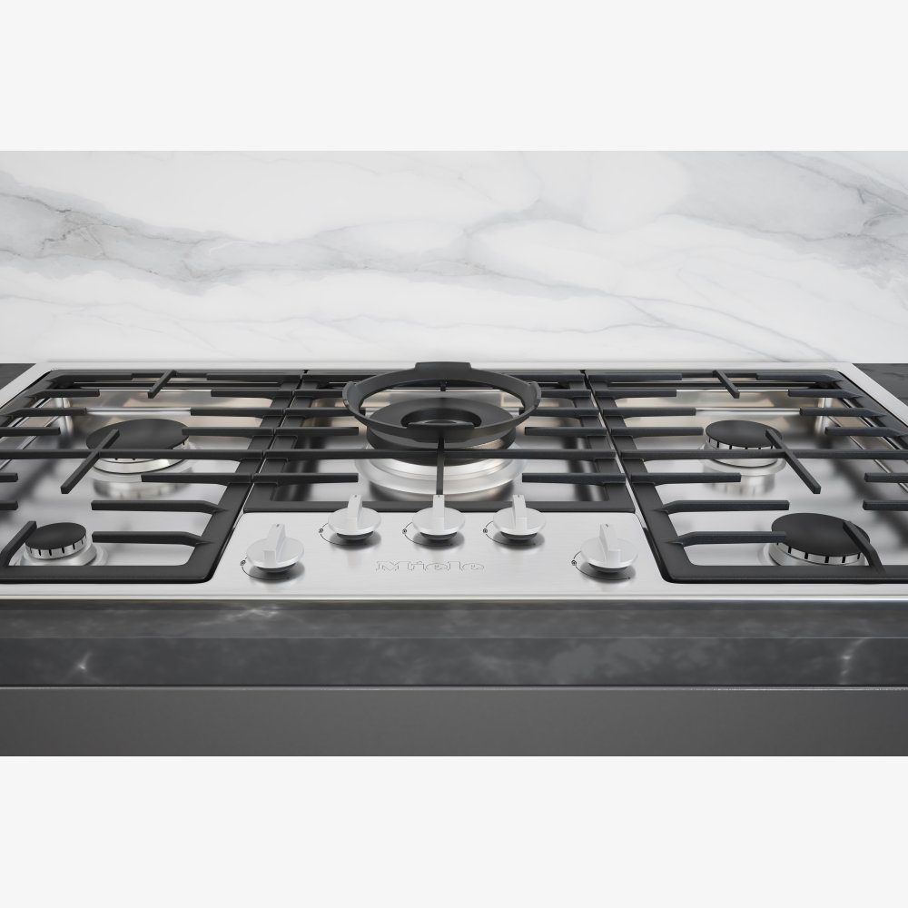 Miele 89cm Low Profile 5 Burner Gas Hob KM2354-1 – Stainless Steel