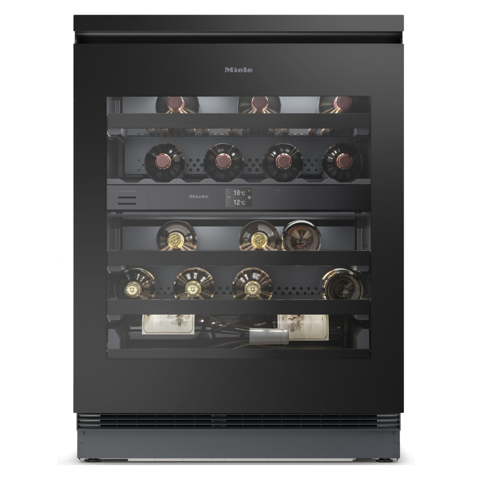 Miele 60cm Undercounter Dual Zone Wine Cabinet KWTUS7074FOBSW – Black