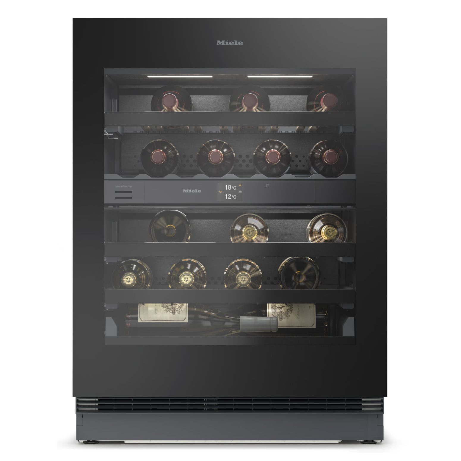 Miele 60cm Undercounter Dual Zone Wine Cabinet KWTUS7096EOBSW – Black